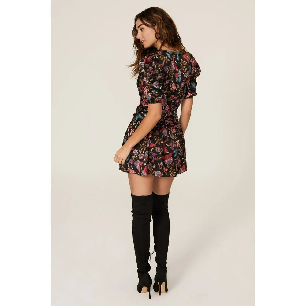 R-262. MISA Los Angeles Narcissa Floral Satin Dress XS - Picture 3 of 5